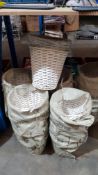 (R5M) 30 X Wilko White Split Wood Waste Bin (New)