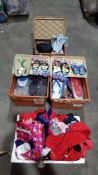 (R9H) Contents Of 4 Containers. A Quantity Of Mixed Clothing / Footwear To Include Flip Flops, Hats