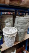 (R5M) 24 X Wilko White Split Wood Waste Bin (New)