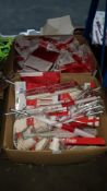 (R5F) Contents Of 2 X Boxes : Mixed England Football Items To Include Car Flags, Face Paint, Party