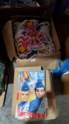 (R9L) Approx. 60 X Thunderbirds Plastic Tablecover & A Quantity Of Tweenies Live! Fabric Patches (Ne