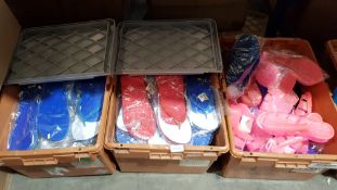 (R9J) Contents Of 3 Containers. A Quantity Of Mixed Style / Size Flip Flops (New) & Mixed Size Plas