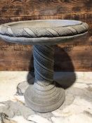 Rope Pedestal Bird Bath 2 piece
