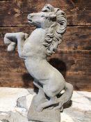 Large Prancing Horse on a Plinth