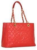Chanel - Leather Grand Shopper Shoulder Bag