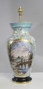Painted Porcelain Table Lamp