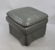 Leather Pouffe Ottoman