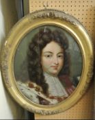 C19th portrait on glass