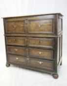 18th century Joined Oak Chest of Four Long Drawers