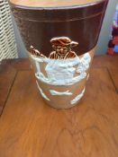 Doulton Lambeth 2 tone stoneware beaker dating to 1890s