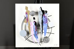 Chinese Contemporary Mix Media Art Piece