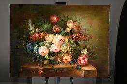 Original Oil on Canvas Board. Still Life