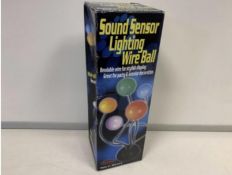 Sound sensor lighting wire ball light with bendable wires