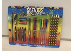 Scentos scented rainbow stationary pack