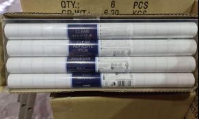 Box of 6 clear adhesive film (33cm x 1m per roll)