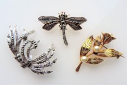 Trio of Vintage Brooches
