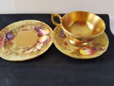 Vintage Aynsley Trio Orchard Gold