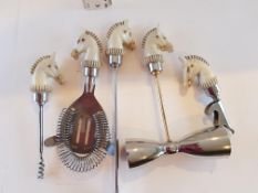 Unusual Horse's Head Cocktail Tools