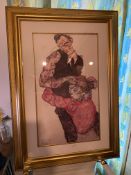 Egon Schiele print entitled ''Self Portrait with Wally''