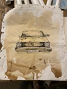Original Canvas Of a VW Golf.
