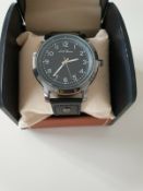 Mens La Banus Field Watch Black Dial, Black Leather Strap