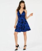 Emerald Sundae Juniors Scuba Lace Scallop Back Slip Dress M, Royal/Black. Uk Size M