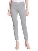 Calvin Klein Women's Faux-Suede Leggings Colour Silver/Grey Size Large Rrp £48