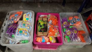 (R13D) Contents Of 3 Boxes : Mixed Kid's Toys To Include Insects, Mini Bat & Ball, Peppa Pig Ice Cr