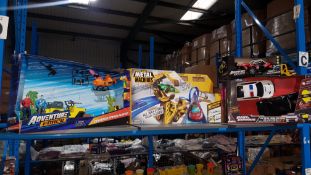 (R3C) 4 items : 1 X Fast & Furious Chase Twin Pack, 1 X Adventure Force Night Racer, 1 X Zuru Metal