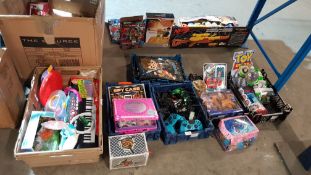 (R1A) Contents Of Floor. Mixed Kids Toys To Include Buzz Lightyear, Spy Cae, PJ Masks, PS4 Controll