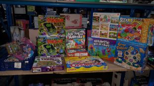 (R3H) Contents Of Shelf. To Include Dinosaur Operation, Gigantic Box Of Craft, Scentos Scented Sand