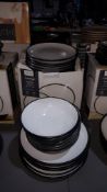 (R2G) 18 Piece Stoneware Liquorice Dinner Set