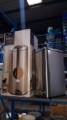 (R2J) 2 Items : 1 X 30L Pedal Bin Brushed Silver & 1 X 15L Soft Close Lid Pedal Bin Brushed Silver