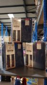 (R1A) 3 X Hidden Tab Top Plain Curtains Blue Blackout (Width 168cm Drop 182cm) RRP £35 Each