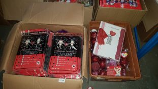 (R11G) Contents Of 2 Boxes : Valentine Lot. A Quantity Of Valentine Certificate Packs, Striptease