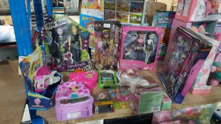 (R3I) 12 Items . To Include Pixy Punks, Monster High, Gothic Angels, Hairdorables, Super Mario Pira