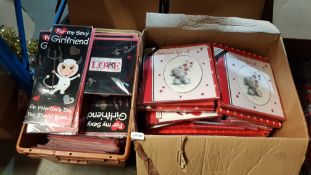 (R11H) Contents Of 2 Boxes. A Quantity Of Mixed Valentine Cards To Include Handmade & Tall (All New