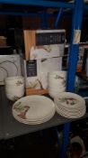 (R2J) 20 Piece Porcelain Giraffe Print Dinner Set