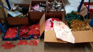 (R11F) Contents Of 2 Boxes & 3 Baskets. Mixed Christmas / Valentines Items To Include True Love Slo