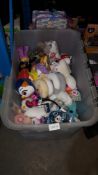 (R3A) Contents Box : Mixed Small Soft Toys To Include Little Tikes, Beanie Boos, Squeezamals & Top