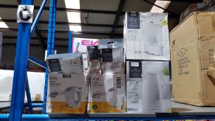 (R2B) 7 Items: 2 X 150W Hand Mixer, 1 X 3kW Fast Boil Kettle White, 1 X 2.3L Water Filter Jug, & 2