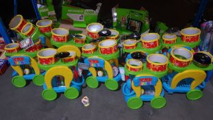(R3B) 10 X Kid Connection Music Cart (1-2 Wheels Missing On Each Item)