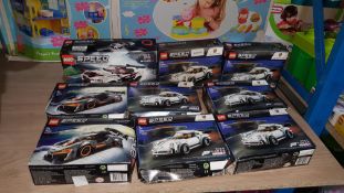 (R3G) 9 Lego Speed Champion Items : 6 X Forza Horizon 4, 2 X McLaren Senna & 1 X GTR Nismo