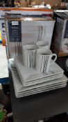 (R2I) 11 Piece Modern Porcelain Dinner Set