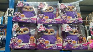 (R3J) 6 X Zuru Pets Fifi The Flossing Sloth