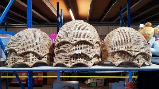 7 X Wicker Lamp Shades