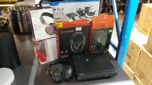 (R1G) 6 Items : 5 X Mixed Style Wireless/Gaming Headphones To Include Mixx Audio & Blackweb & 1 X P