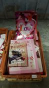 (R13D) Contents Of Container : A Quantity Of Medium & Large Mixed Valentines Cards (New / Sealed)