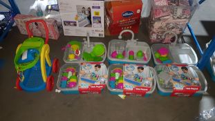 (R2O) 7 Items : 6 X Kid Connection Sink Playset & 1 X Toy Cleaning Trolly