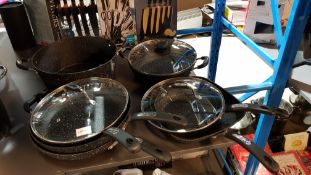 (R1F) 8 X Mixed Scoville NeverStick Items To Include Frying Pans, Casserole Dishes & Grill Pan